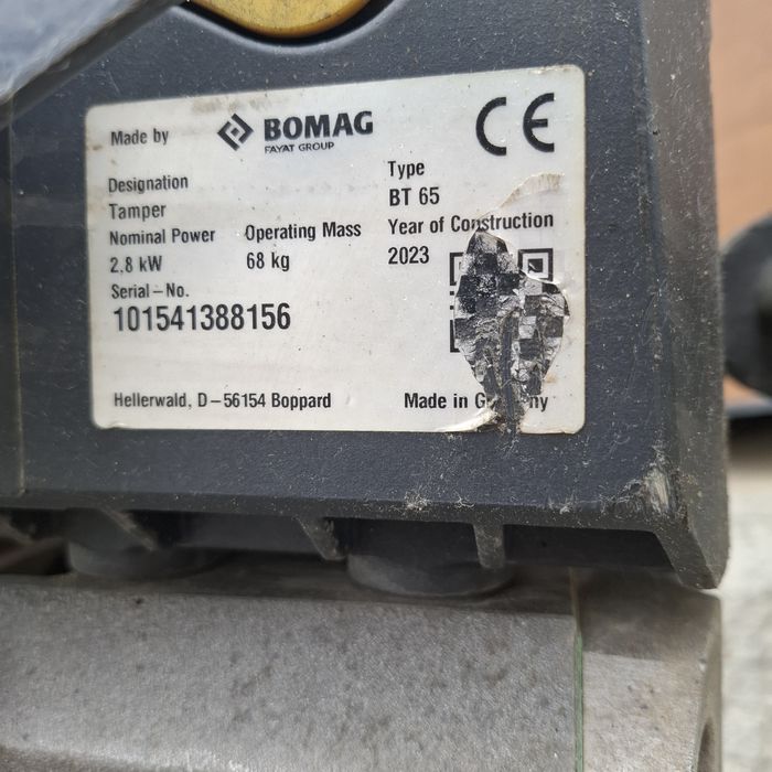 Stopa wibracyjna Bomag BT 65 wąska stopa 2023r.