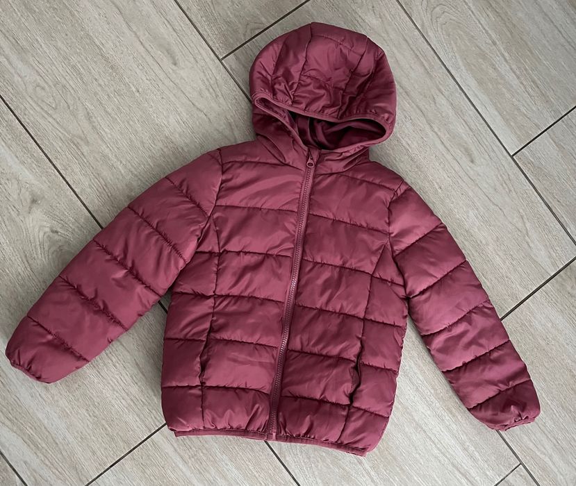 Дитяча демісезонна стьобана куртка для дівчинки Sinsay Темно-рожева