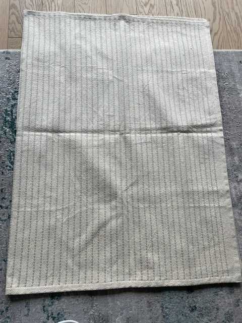 Dywan chodnik beżowy tkany na płasko 135x195 Bawełna 100% lekkie paski