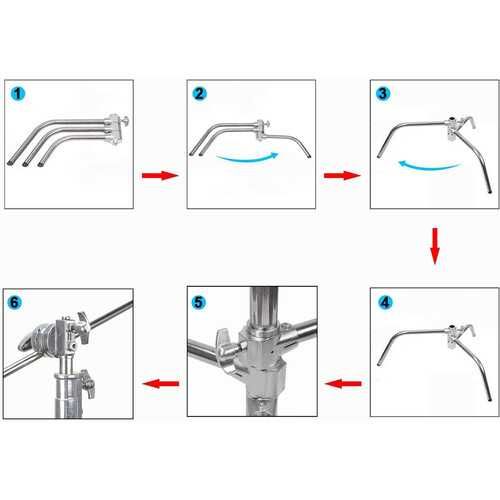 Професійна студійна металева стійка журавель C-stand 330см