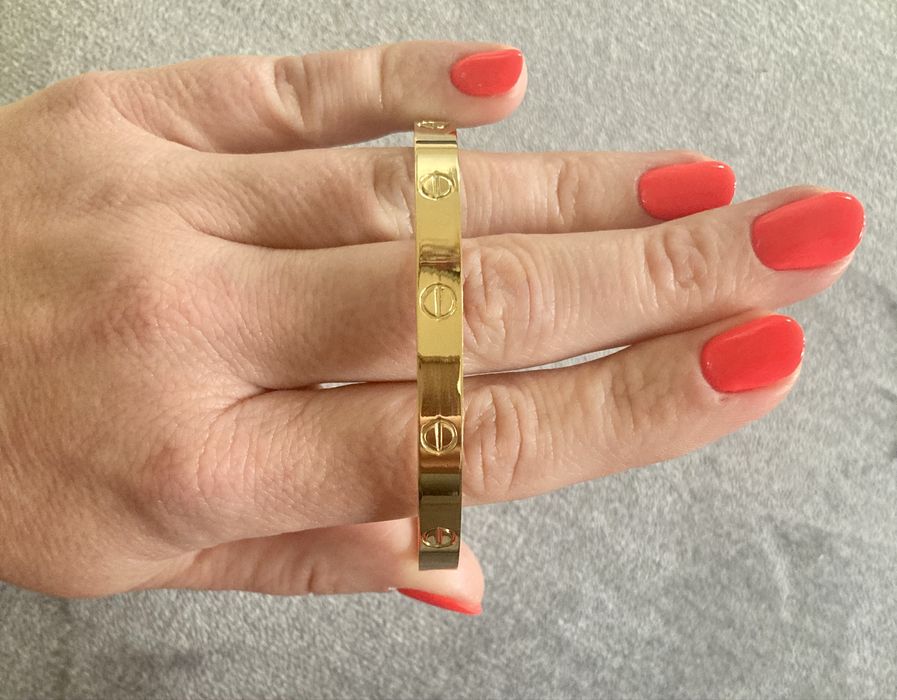 Bransoletka cartier 316L stal złota 16,17,19