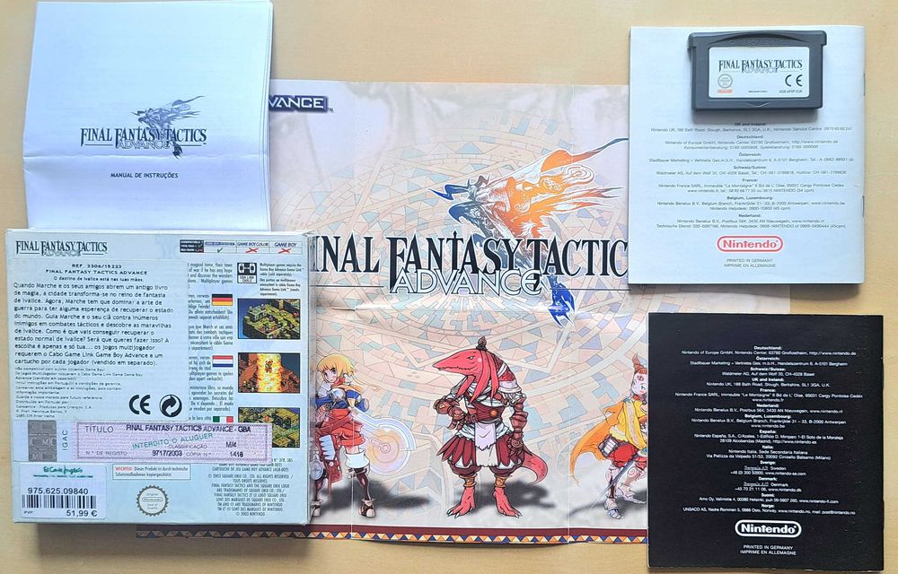 Final Fantasy Tactics Advance GBA - Estado de Coleção (+ Manual PT + Poster Oficial) - CIB