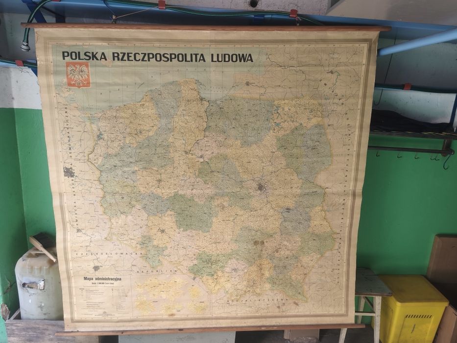 Mapa Polska Rzeczpospolita Ludowa