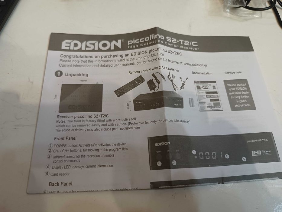 Dekoder  Combo DVB-S2/DVB-T2 /C  HEVC