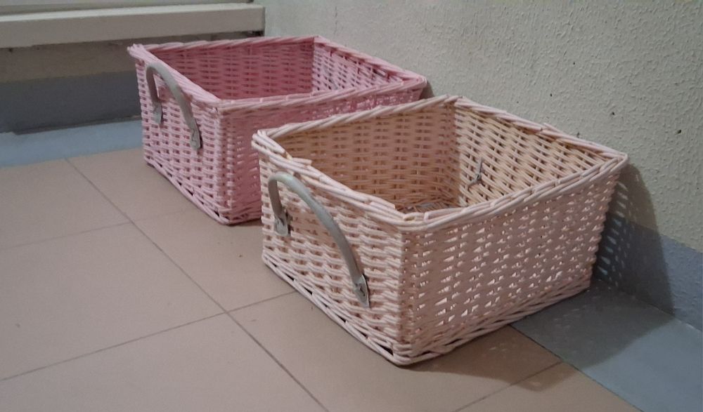 Conjunto de 2 Cestos de Verga Quarto Menina - BLACK DAYS