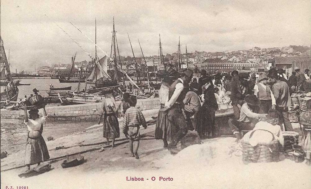 Bilhete Postal Ilustrado Muito Antigo - LISBOA CAIS DO SODRÉ