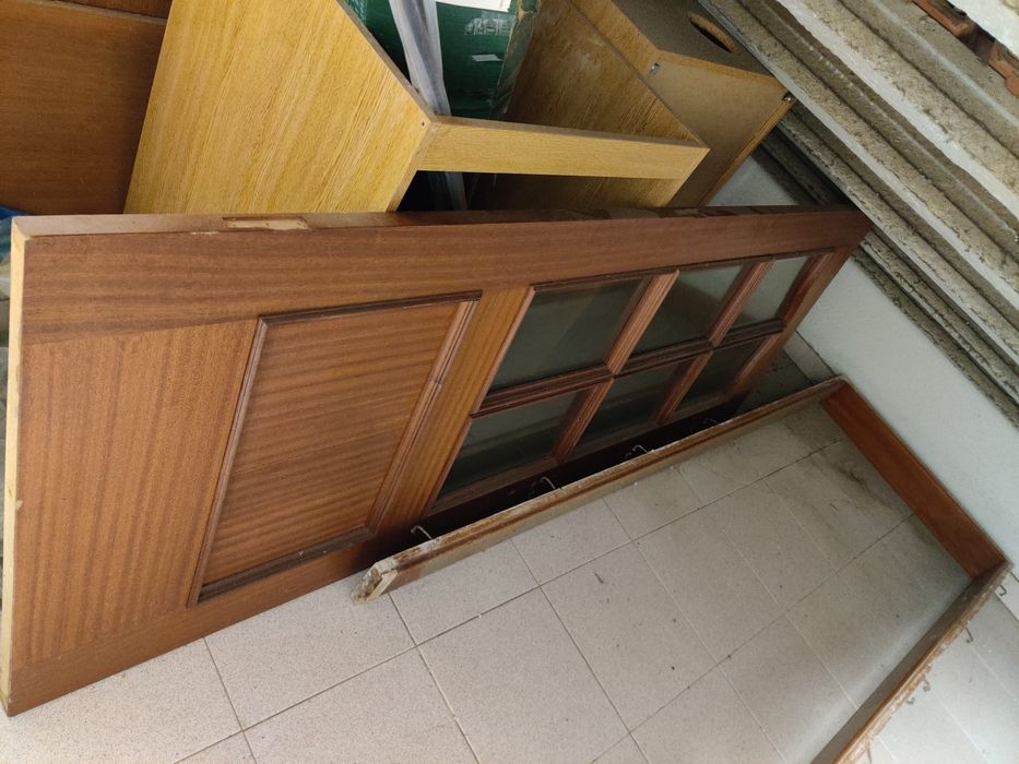 Porta madeira com vidros