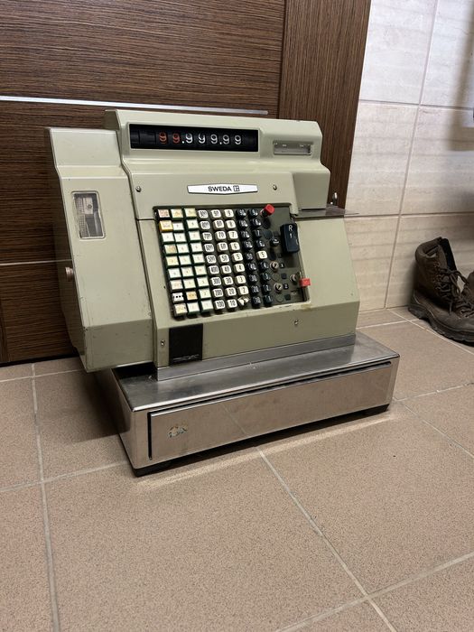 Stara Kasa Fiskalna Sweda Antyk Ozdoba Do Baru Restauracji Muzeum
