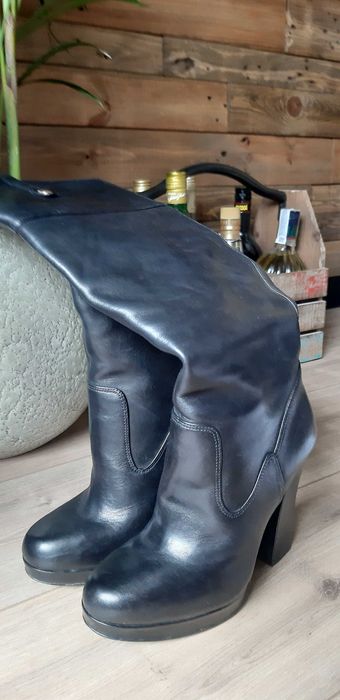 Czarne kozaki wysokie GUESS 37 skóra  naturalna jak nowe
