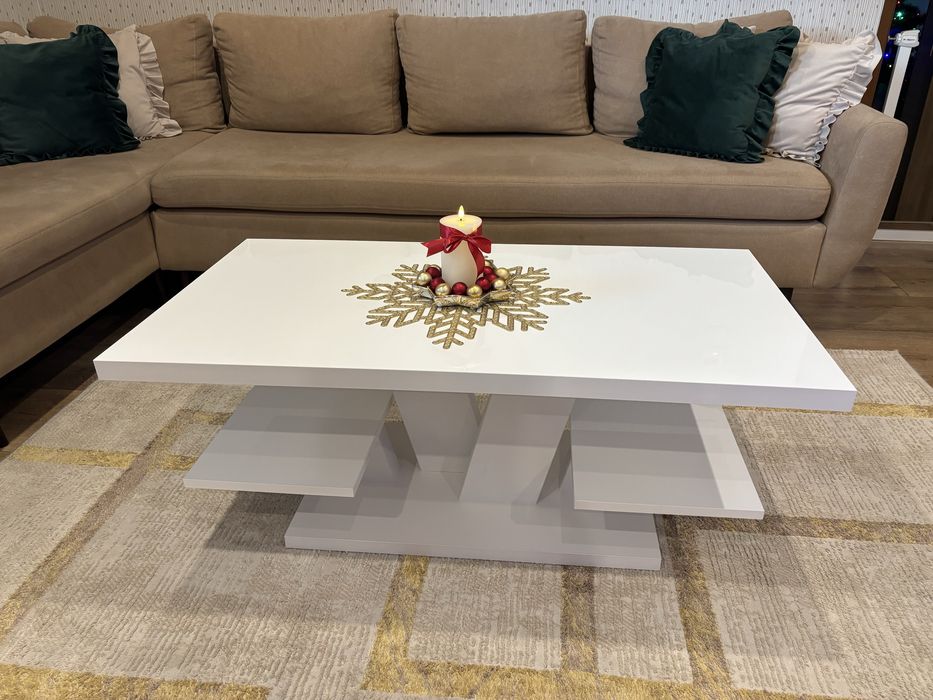 Ława, stolik kawowy biały połysk