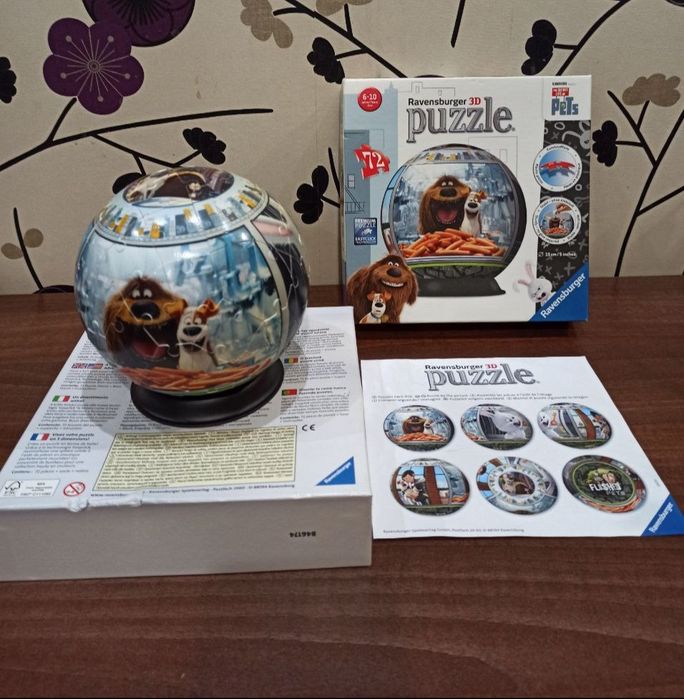 Продам 3D пазлы пластиковые,  фирмы Ravensburger,  72 шт.