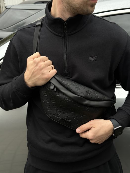 Мужская сумка Louis Vuitton чоловіча сумка бананка барсетка месенджер