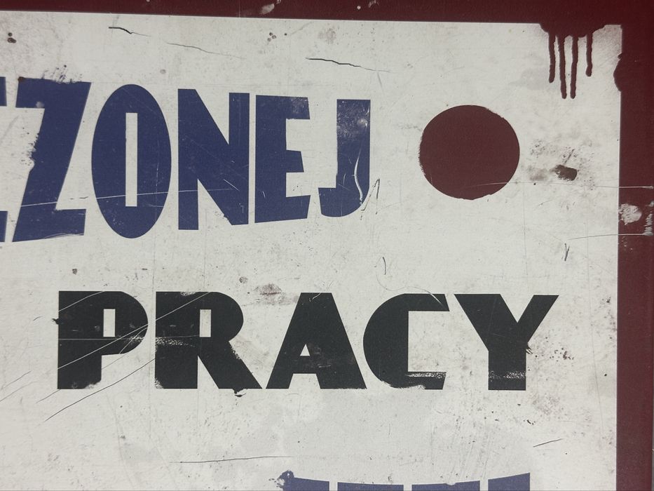 Tablica - Poster Plate "Po Skończonej Pracy ..." PRL