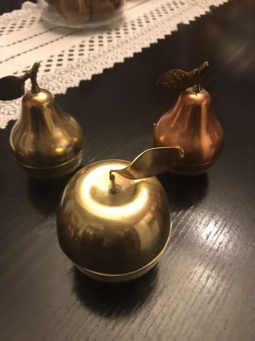 3 peças de fruta 2 cobre 1 metal