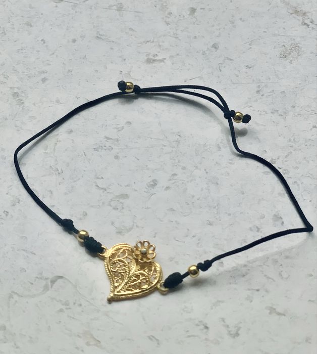 Serce Viany bransoletka • Portugalskie srebro filigranowe