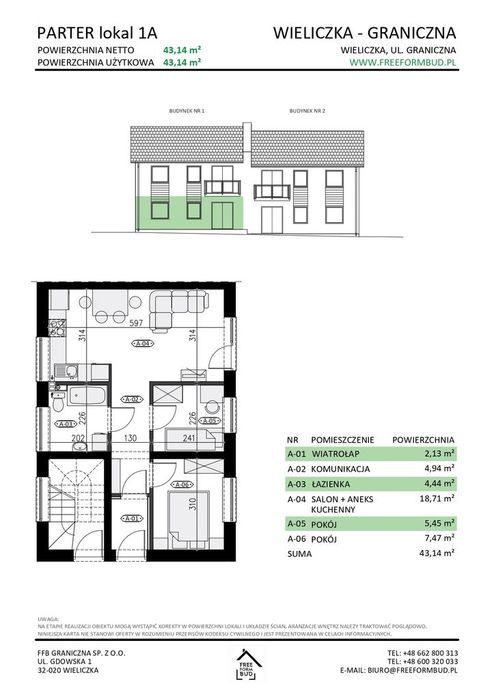 Nowoczesne mieszkanie 43,14 m² z ogródkiem | Wieliczka-Graniczna - Widok 4