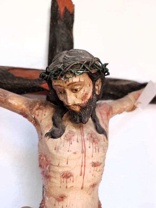 Crucifixo Madeira Barroco Grande Dimensão