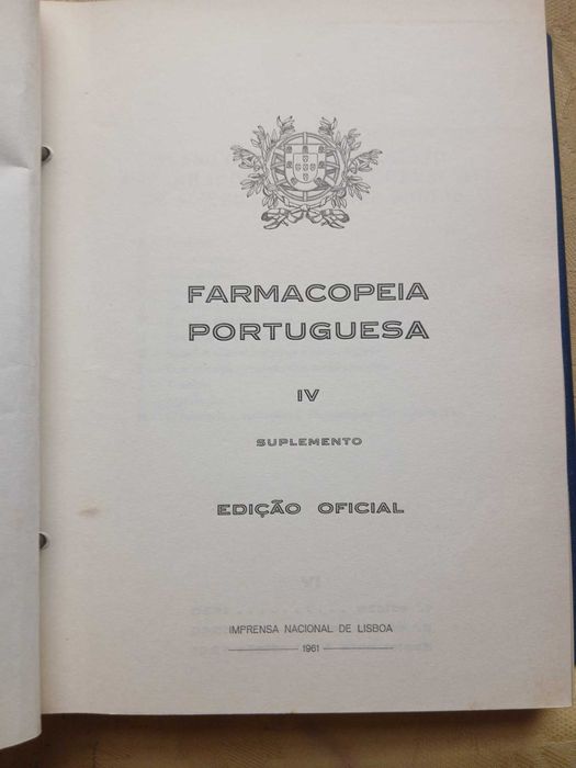 Farmacopeia Portuguesa IV - Edição Oficial