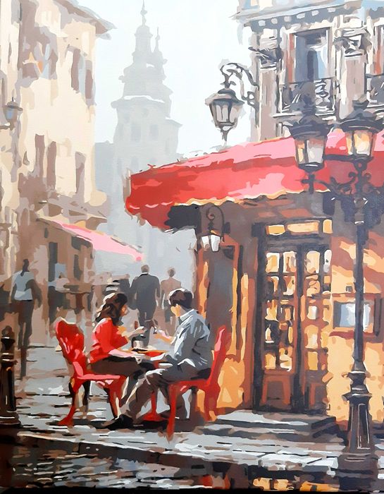 Нарисованная картина по номерам