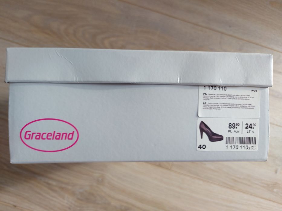 Buty Graceland Deichmann czółenka na obcasie 40