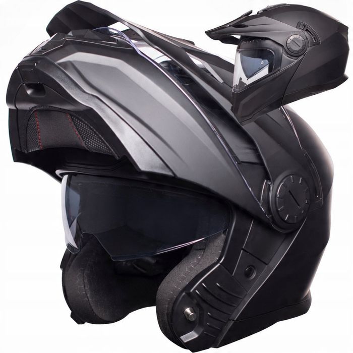 Kask Horn multitour XS-XL ECE 06 imterkom READY MATOWY CZARNY MESKI