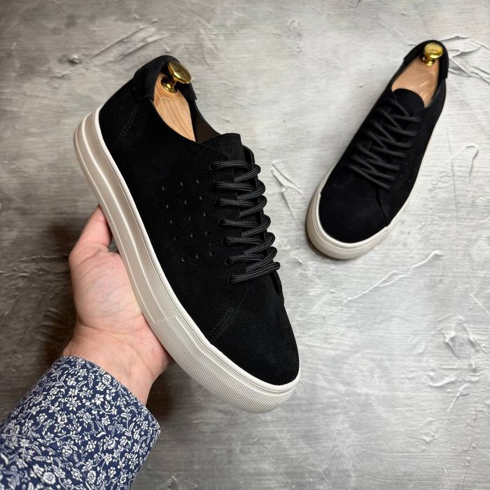 КЕДЫ Мужские Замшевые чёрные WALKING Black! Натуральная ЗАМША! Весна!