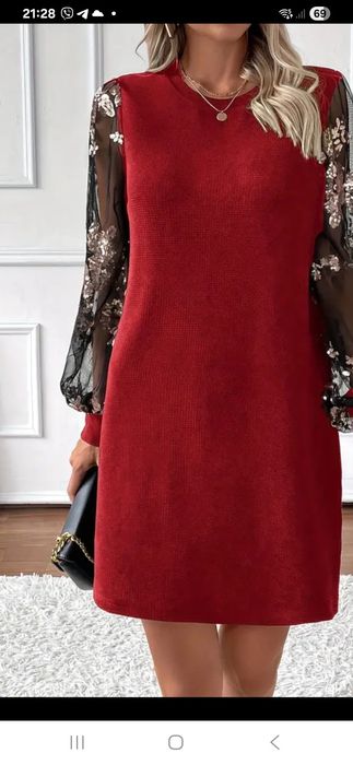 Сукня, колір червона цегла