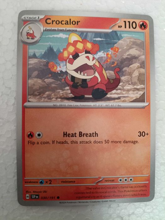 Crocalor 030/191 Karta POKEMON TCG Scarlet & violet Surging Sparks