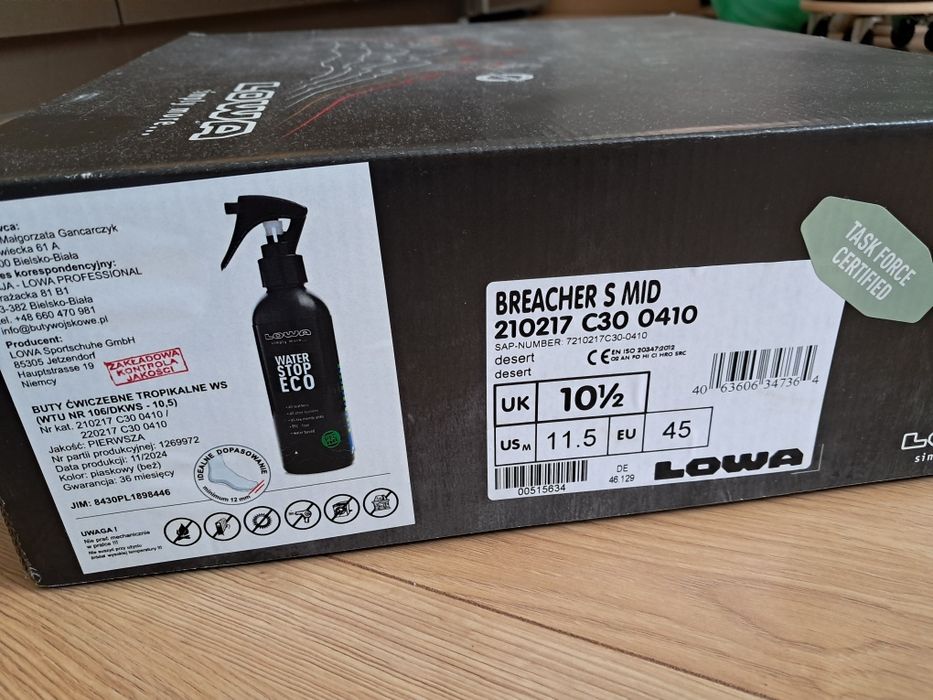 Buty taktyczne LOWA Breacher s mid r.45