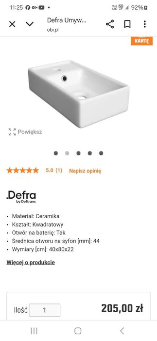 Sprzedam umywalkę