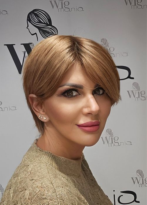 Peruka naturalna ciemny blond