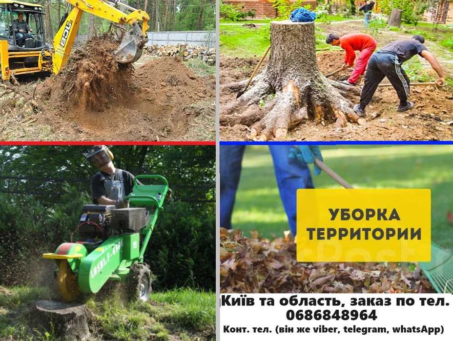 Розчищення землі, території від дерев і чагарників, вивіз сміття!