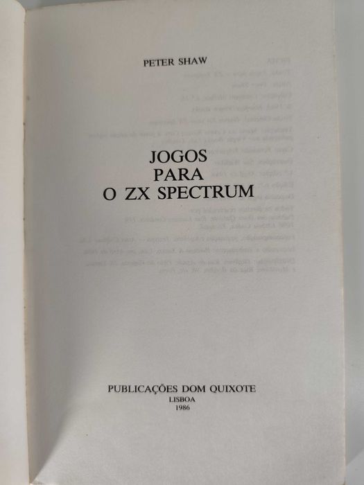 Livro Jogos para ZX Spectrum - Peter Shaw