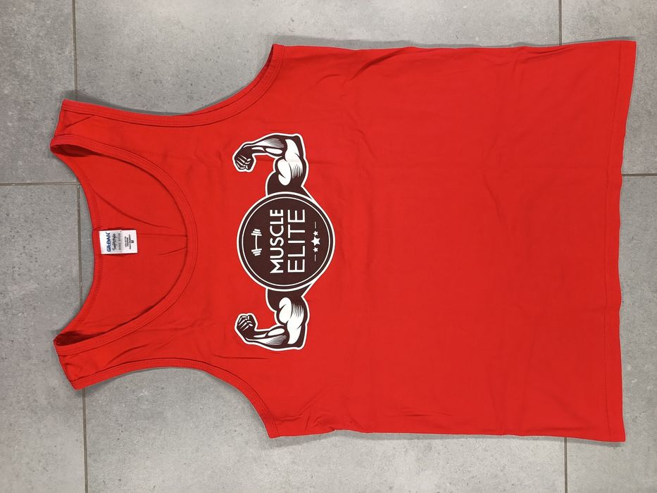 Męska koszulka bez rękawków roz. M tank top Muscle Elite na siłownię