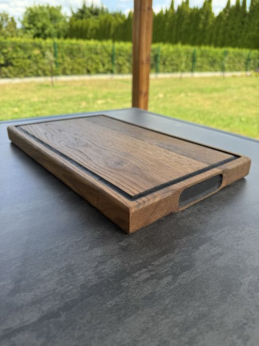Gruba dębowa deska do krojenia PREMIUM | Handmade