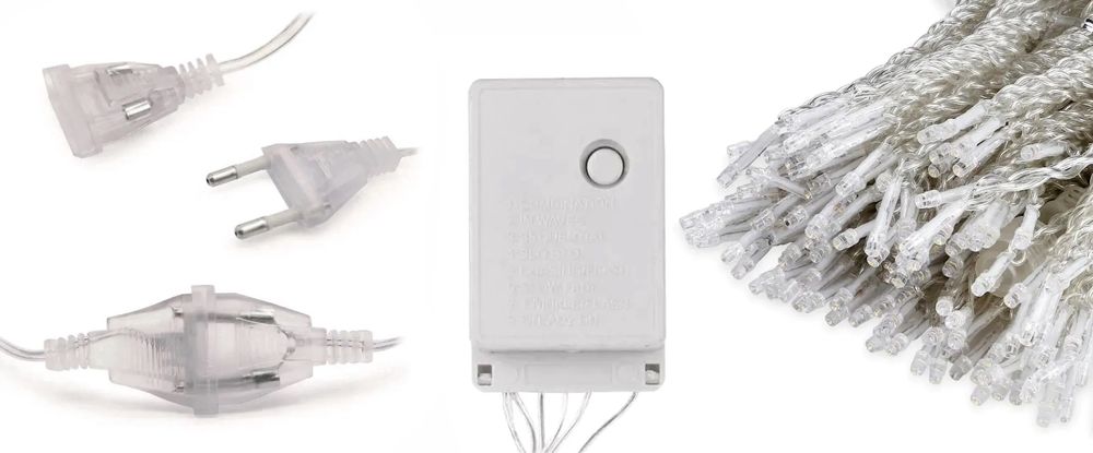 Kurtyna  zewnętrzna  304 LED Z PILOTEM