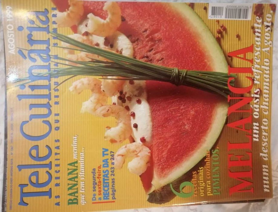 Tele Culinária e Doçaria - 8 revistas com 25 anos - 1998.99 LOTE 6