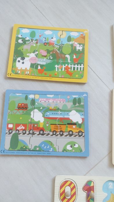 Puzzle drewniane 5szt
