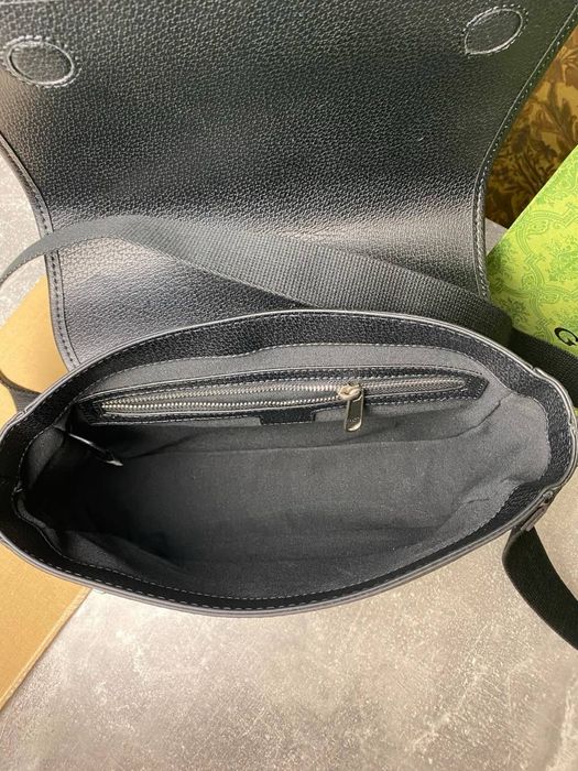 Сумка Gucci GG Ophidia Leather Shoulder Bag чоловіча сіра нова мужская серая новая