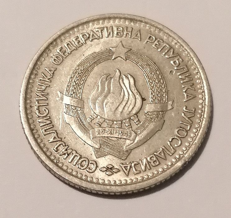Moeda de 1 dinar (Jugoslávia 1965)
