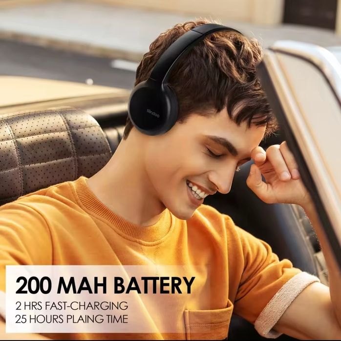 Наушники Siindoo JH 928 Bluetooth 5.3 40mm Black New