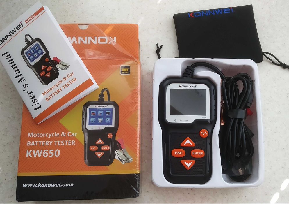 Тестер KW650 KONNWEI для аккумулятору 6/12в