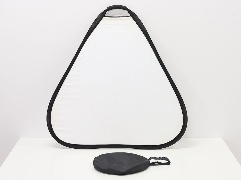 Refletor prata e branco, dobrável, triangular com bolsa423752598710528001