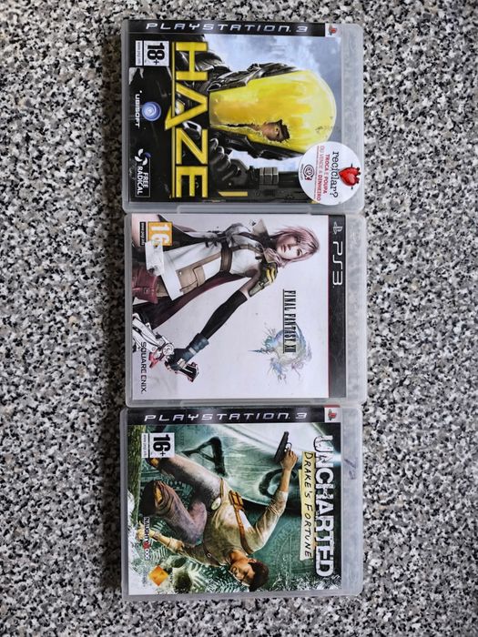 Conjunto de 3 jogos PlayStation 3+5 CDs danificados