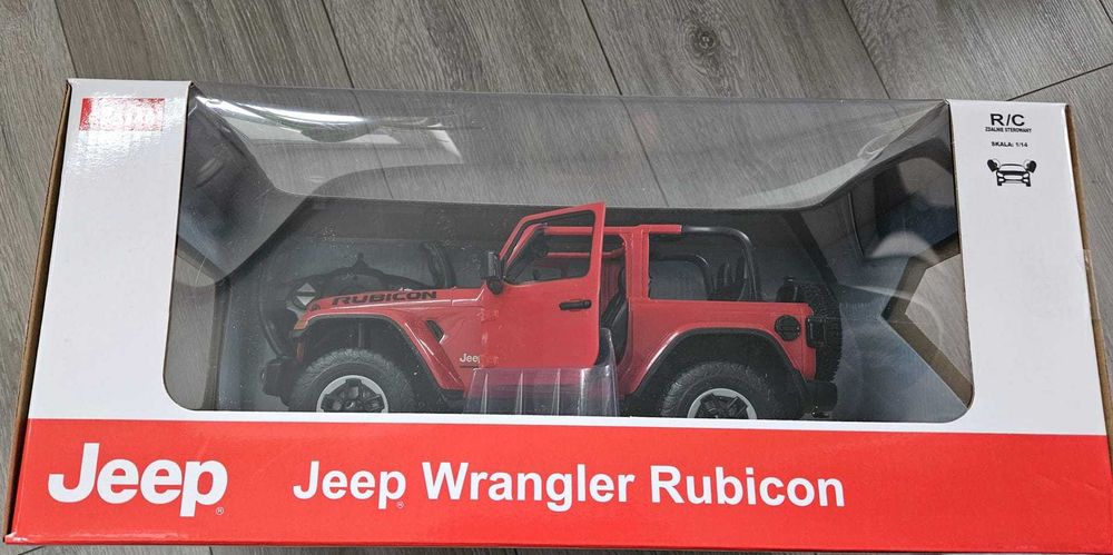 Samochód Jeep Wrangler Czerwony zdalnie sterowany.