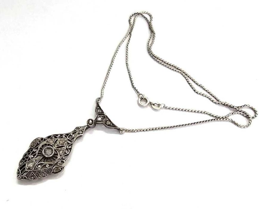 Naszyjnik z diamentami Art Deco