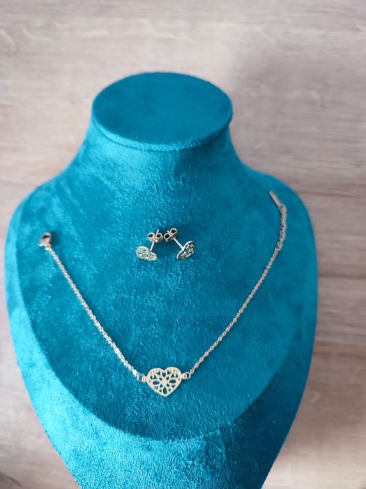 Zestaw ze stali chirurgicznej bransoletka+ kolczyki