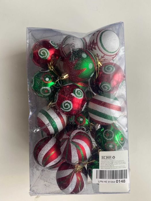 Zestaw bombek bożonarodzeniowych 30 sztuk