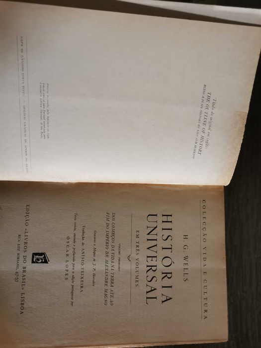 História Universal Vols I, II, III – H. G. Wells