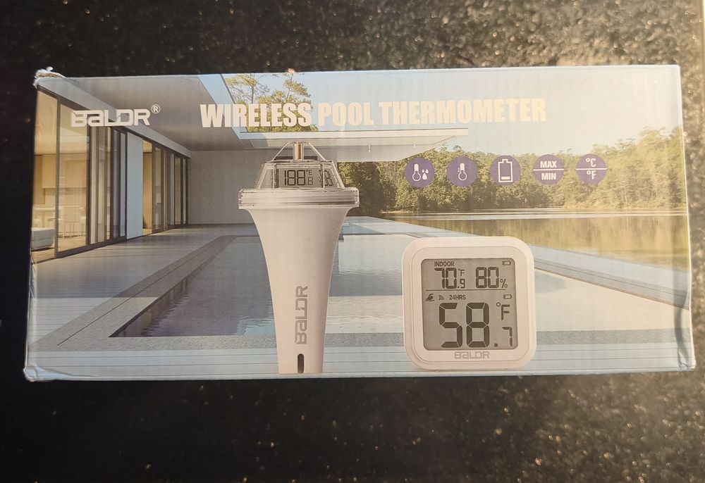 Termómetro Sem Fios BALDR para Piscina (Novo / Em Caixa)